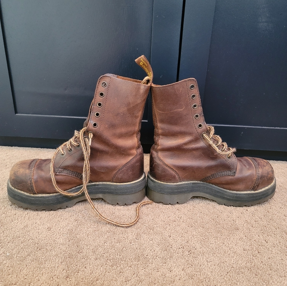 Vintage brown leather Doc Marten boots size UK 5